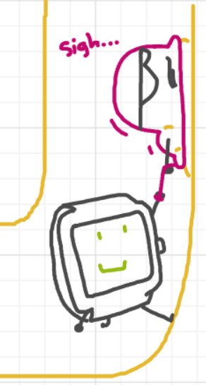 A panel from Running Duos, episode four of the Board Boards object show by Furretwalk/WalkingFurret.